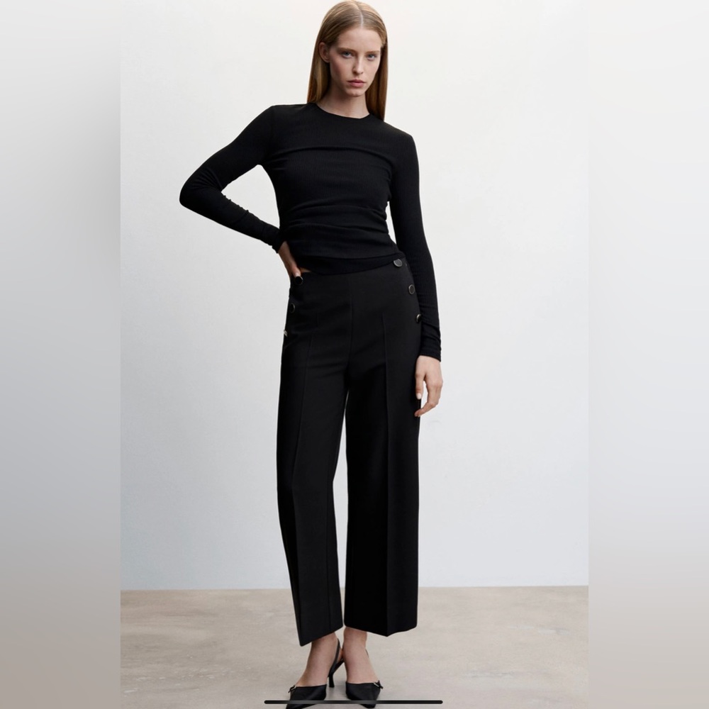 NWT Sailor-style Cropped Button Pant
